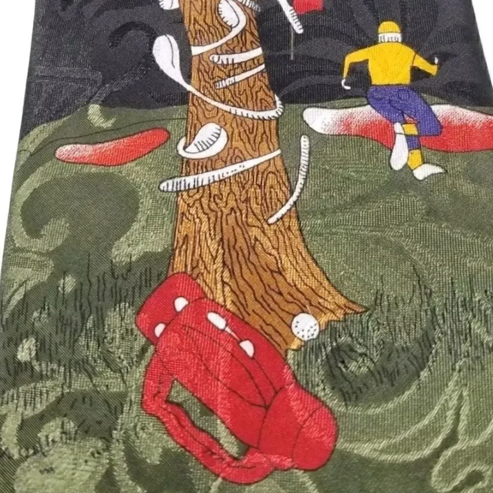 Mens Golfing Golf Clubs Sporty Novelty Necktie